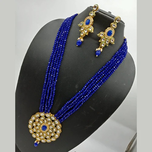 Kundan Long Motline Neklace  Set 